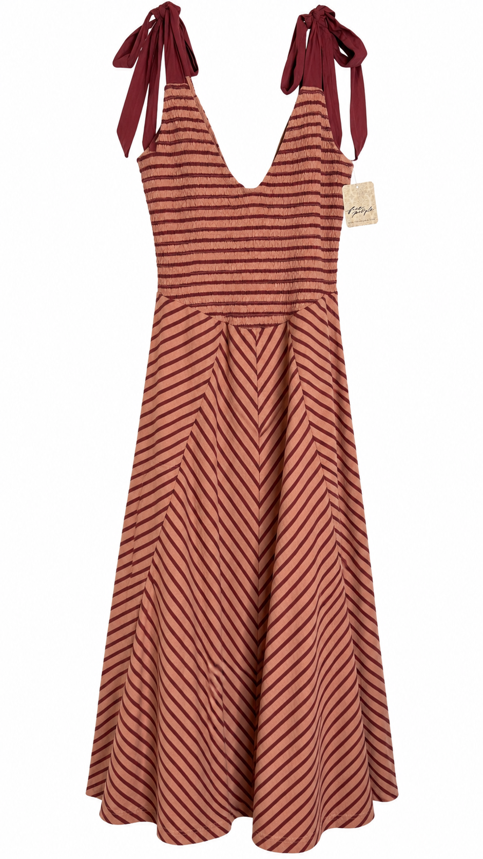 Free People free-est Cecelia Midi Dress – Burnt Henna Combo | Large